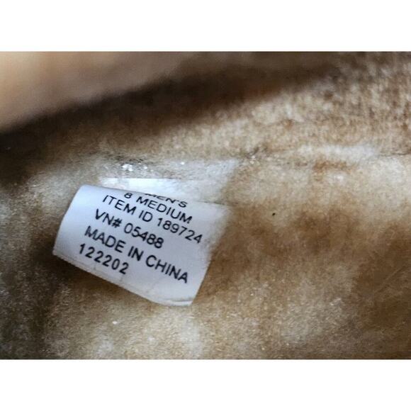 LL Bean Slippers Mens 8M Brown Shearling Lined Wicked Good Suede - Picture 6 of 7